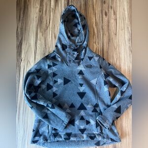The North Face Blue Geometric Knit Hoodie